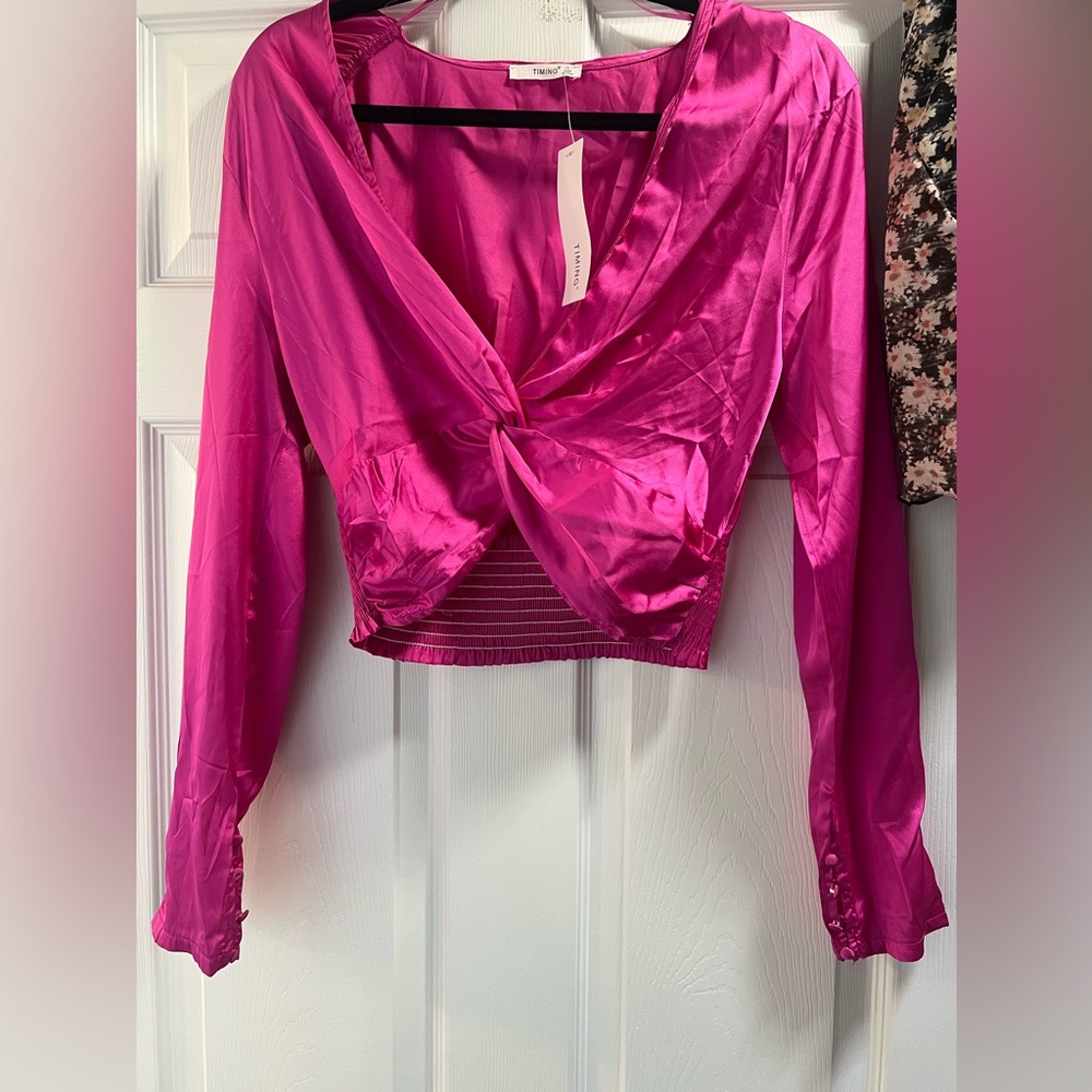 Satin Pink Shirt